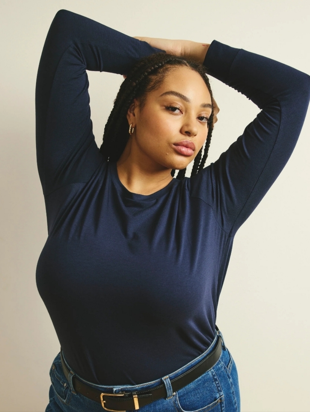 Universal Standard Long Sleeve Tee Rex - Midnight Navy XL 26 28